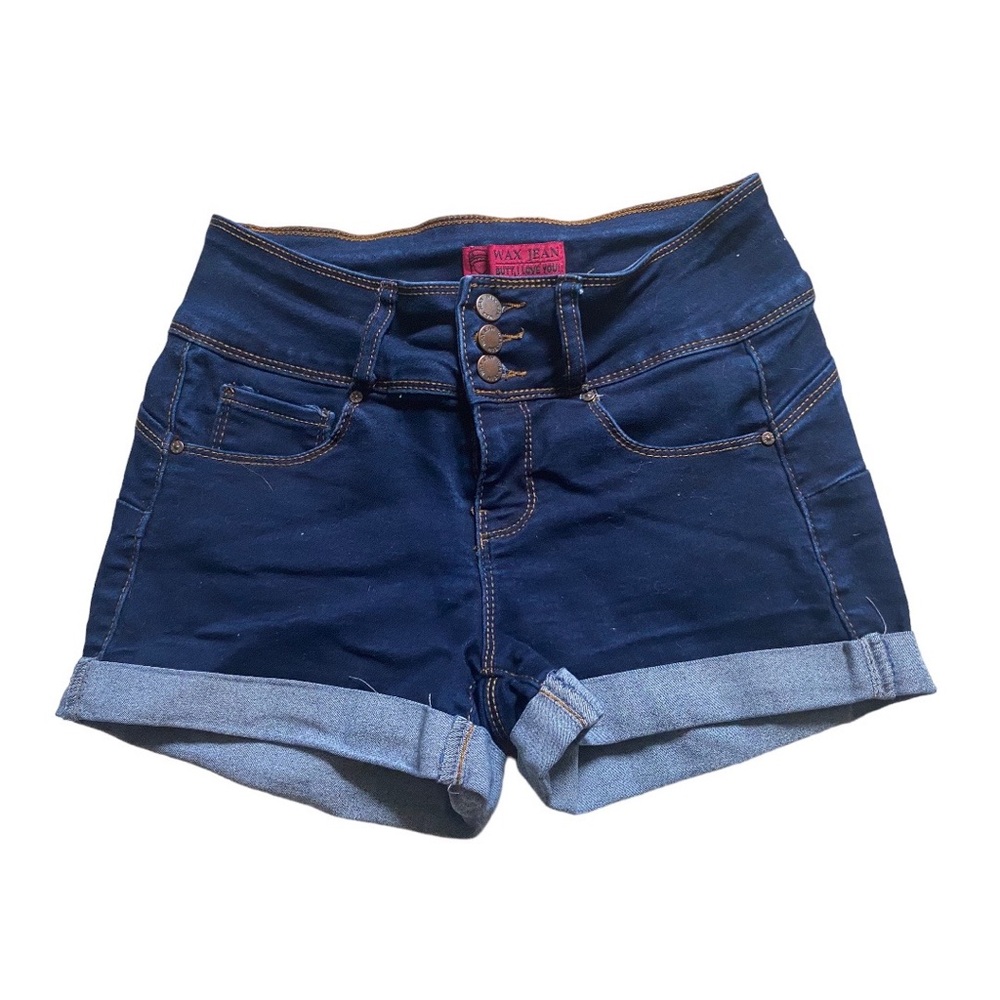 Wax Jean Dark Wash Jean Shorts